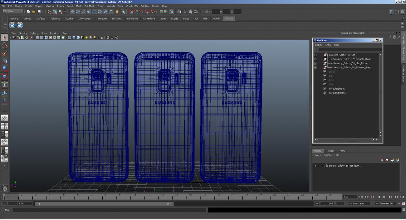 3D Samsung Galaxy S9 Set