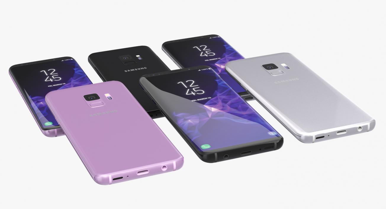 3D Samsung Galaxy S9 Set