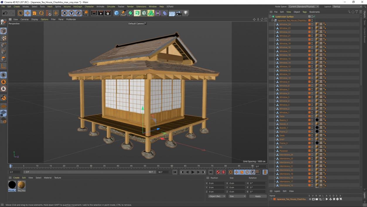 3D Japanese Tea House Chashitsu model