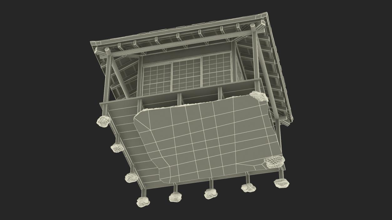 3D Japanese Tea House Chashitsu model