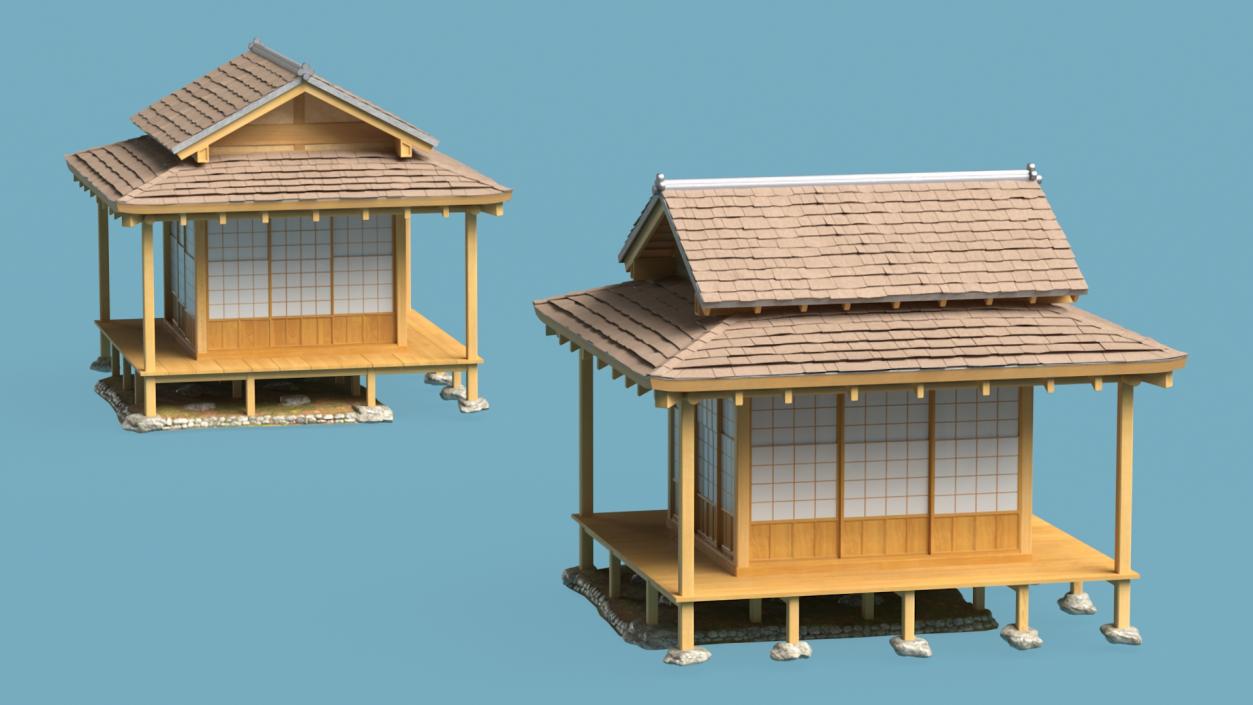 3D Japanese Tea House Chashitsu model