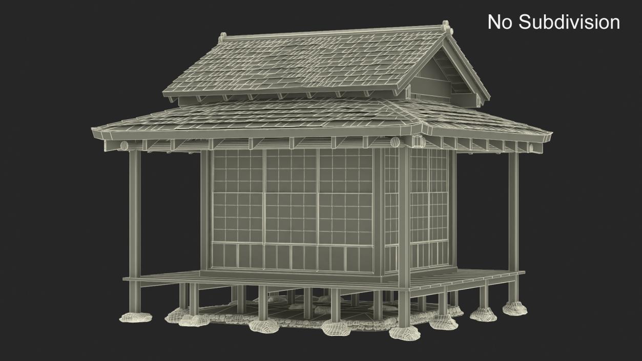 3D Japanese Tea House Chashitsu model