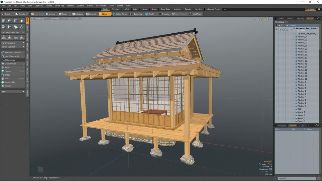 3D Japanese Tea House Chashitsu model