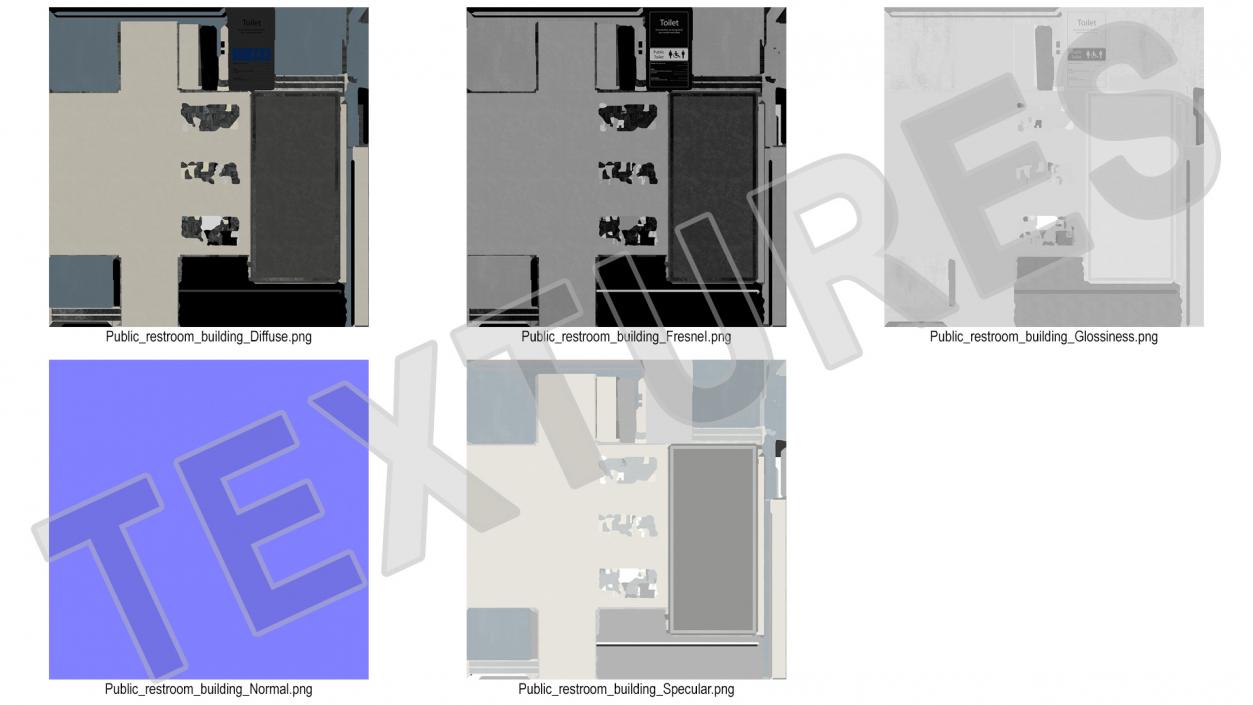 Public Restroom Building 3D model