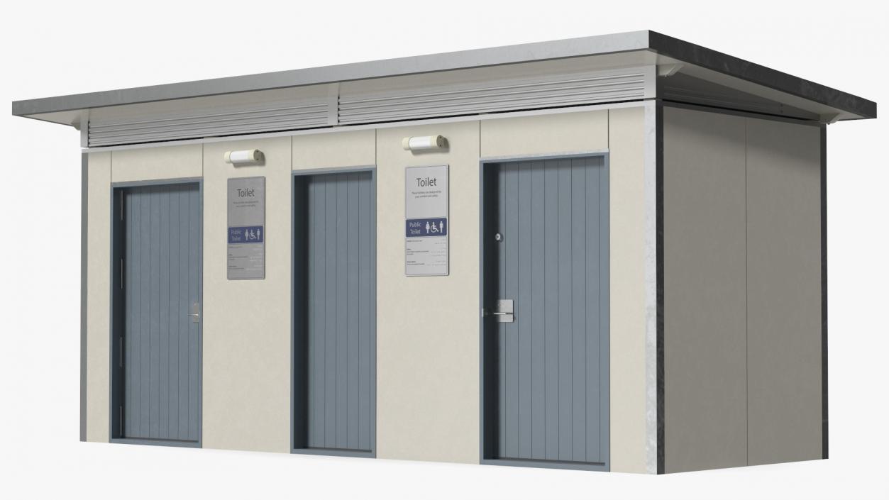 Public Restroom Building 3D model