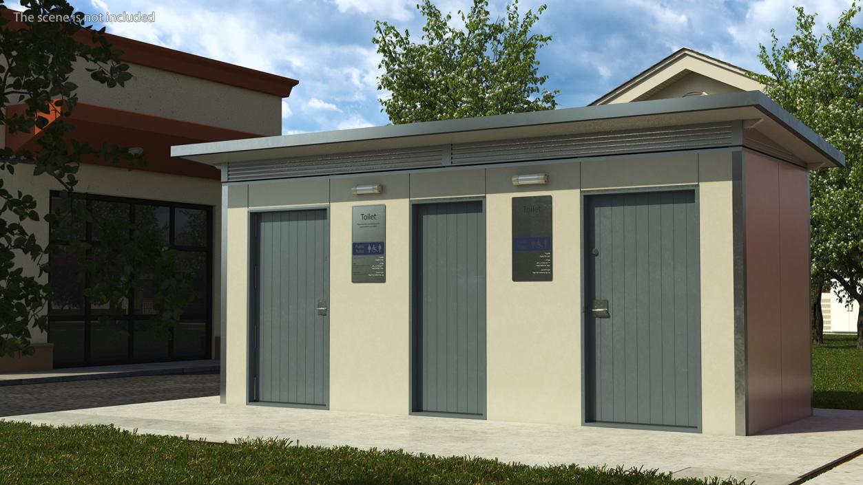 Public Restroom Building 3D model