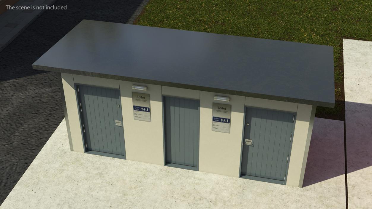 Public Restroom Building 3D model