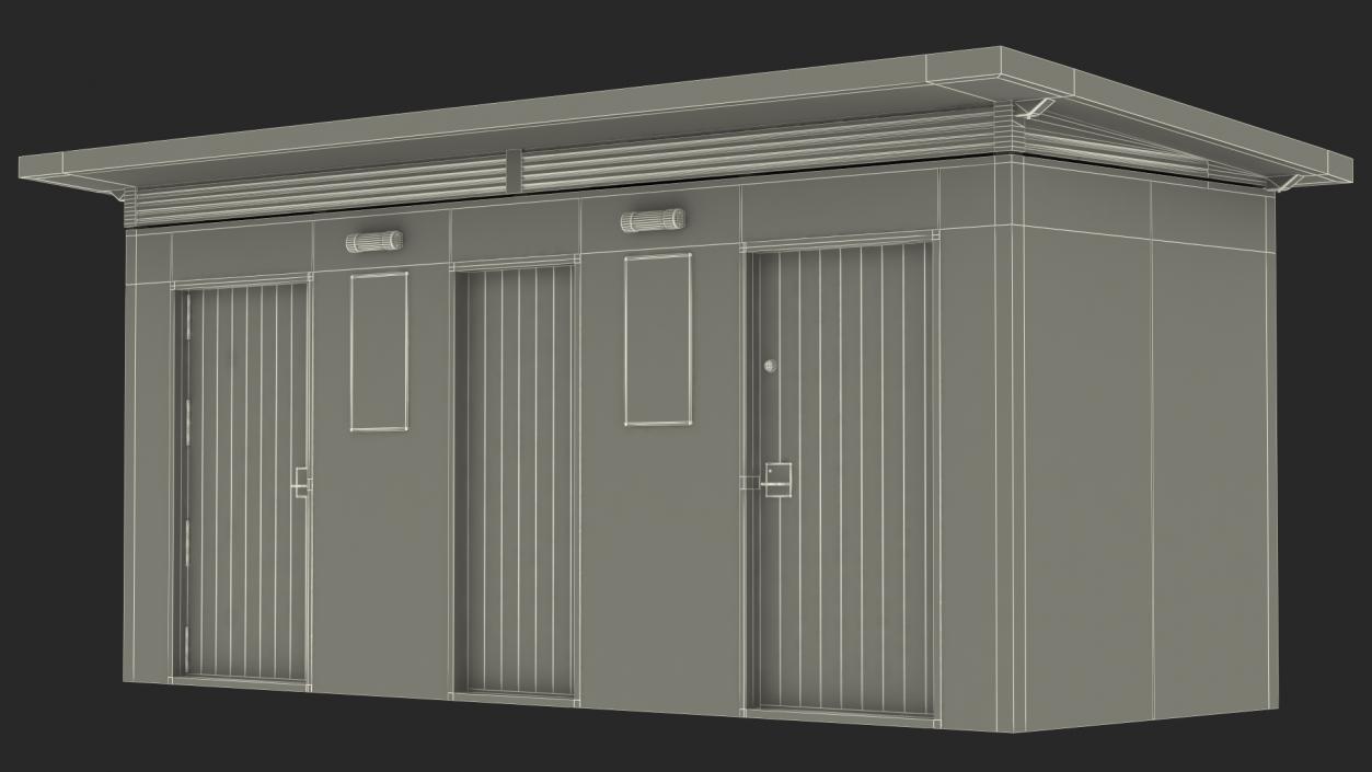 Public Restroom Building 3D model