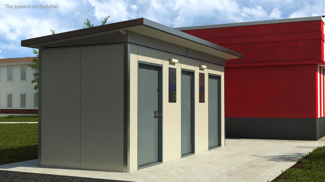 Public Restroom Building 3D model