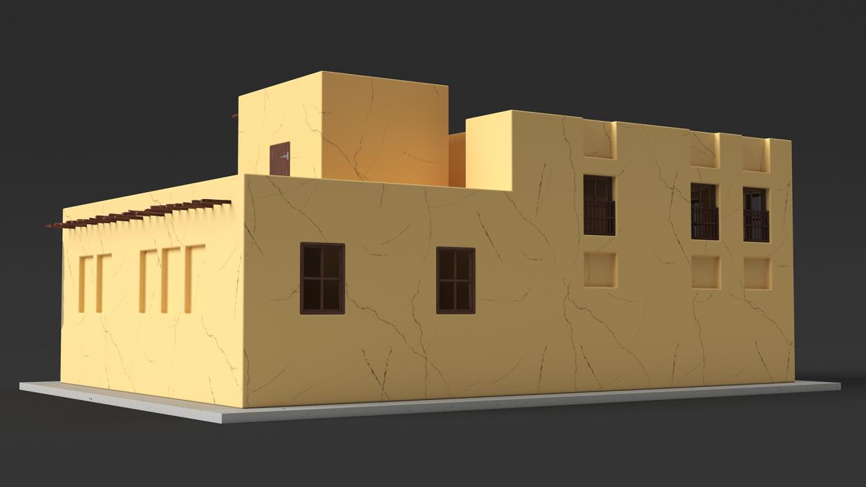 3D model Cartoon Middle Eastern Traditional House