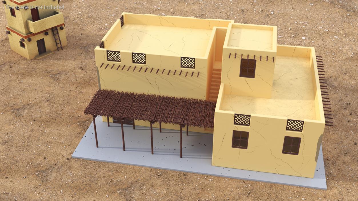 3D model Cartoon Middle Eastern Traditional House