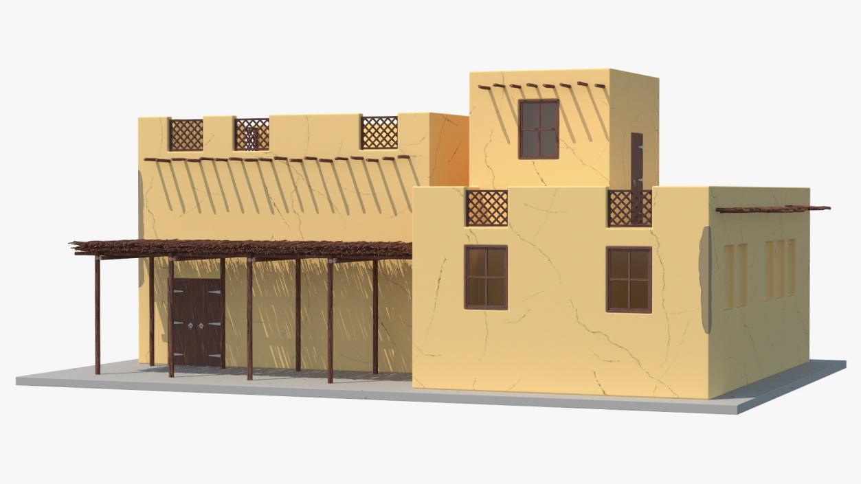 3D model Cartoon Middle Eastern Traditional House