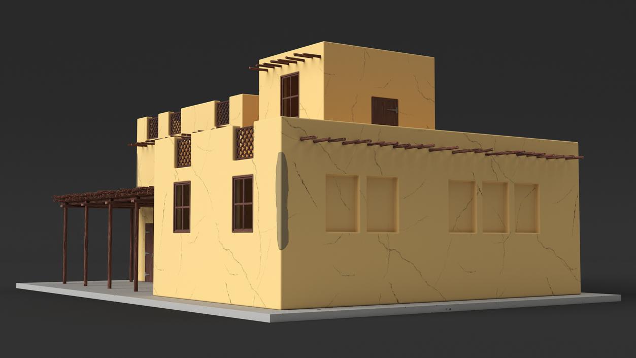 3D model Cartoon Middle Eastern Traditional House