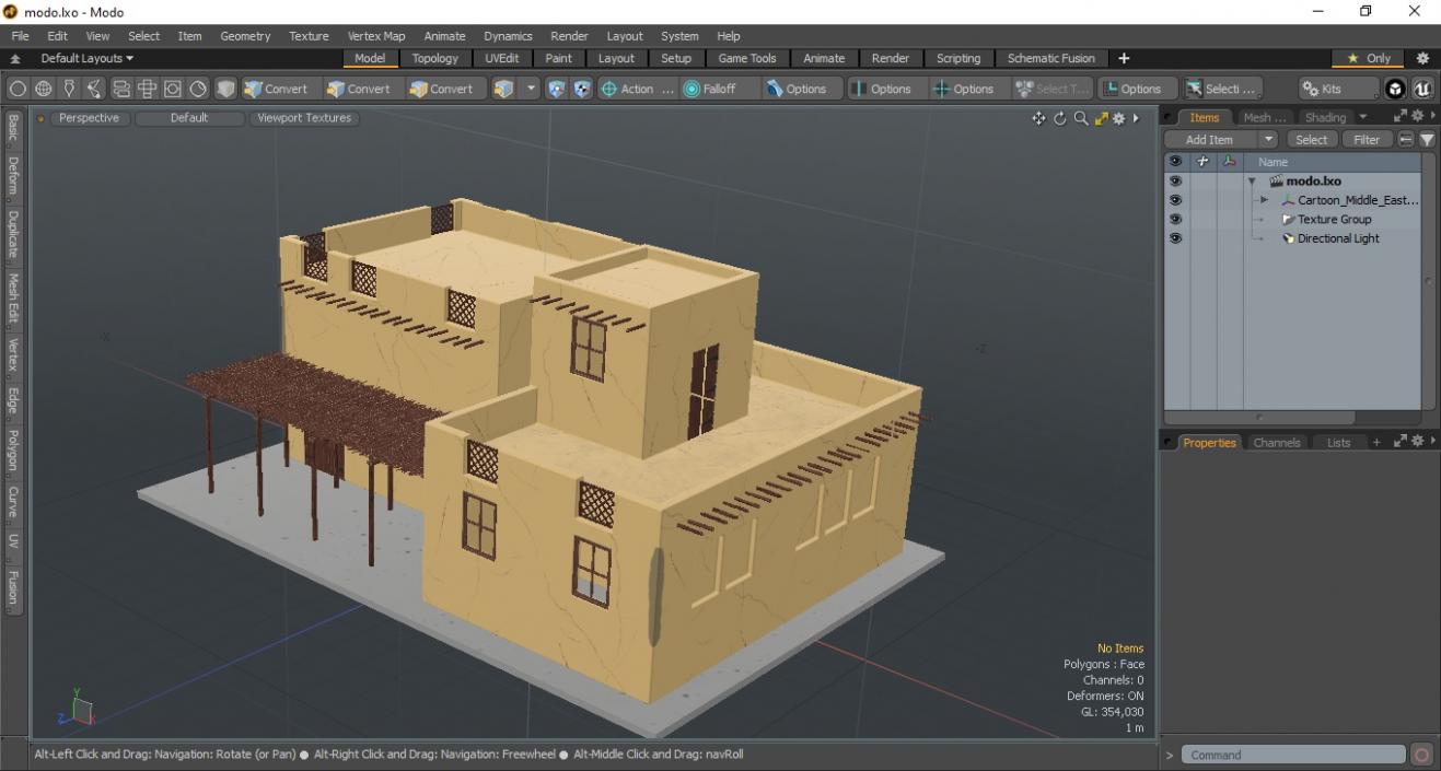 3D model Cartoon Middle Eastern Traditional House