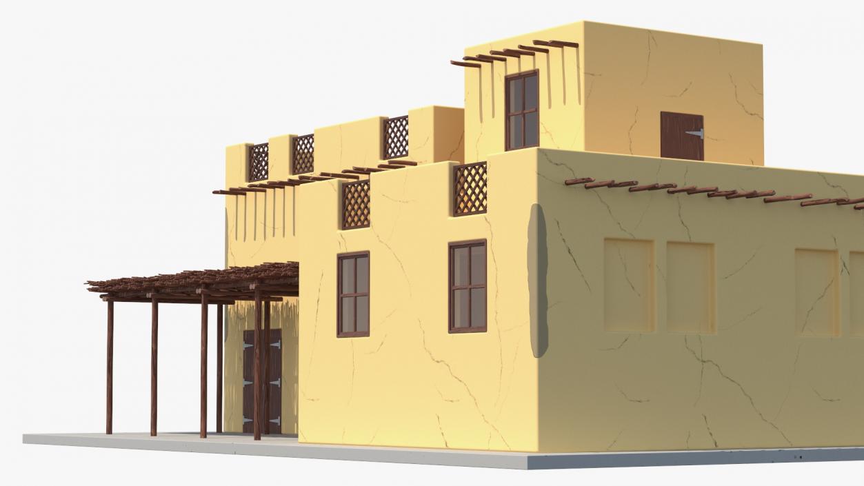 3D model Cartoon Middle Eastern Traditional House