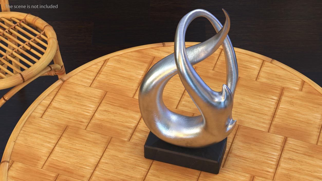 Silver Home Decor Modern Sculpture 3D model