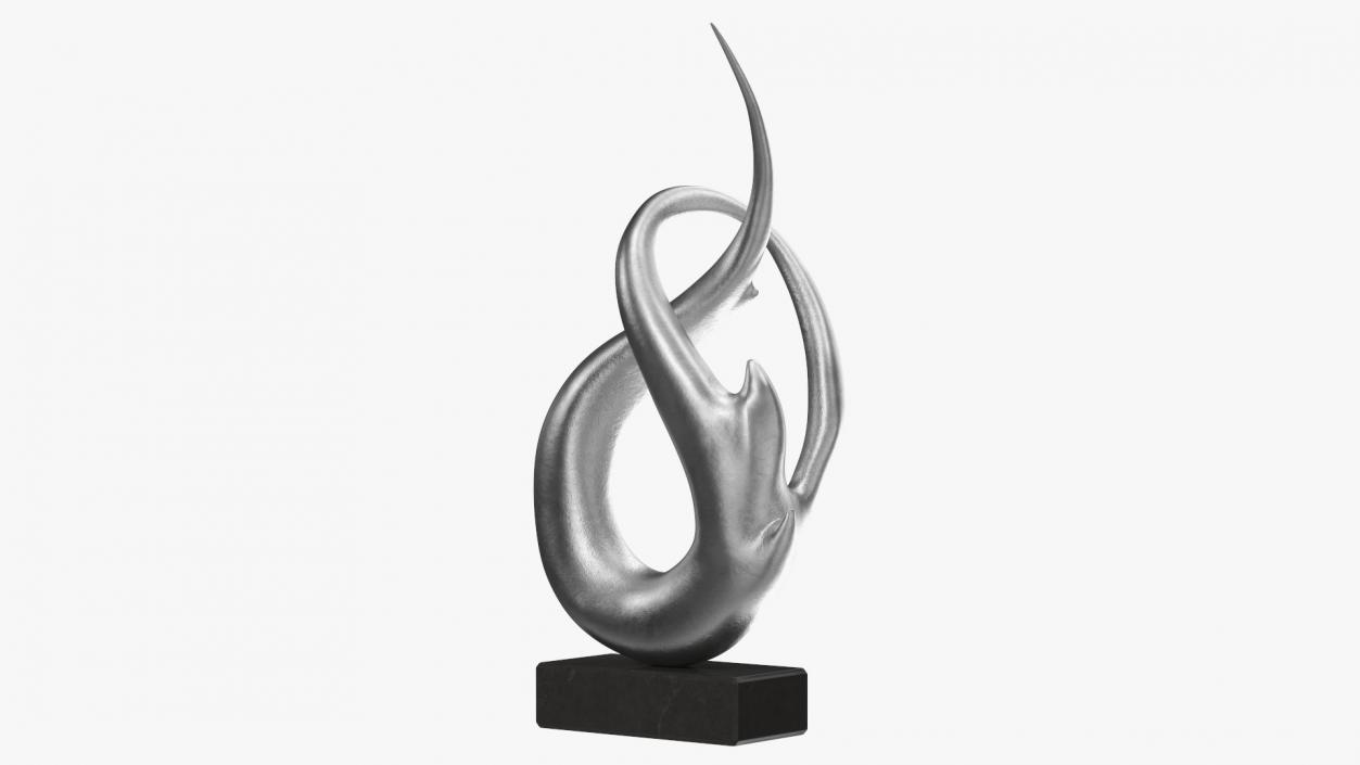 Silver Home Decor Modern Sculpture 3D model