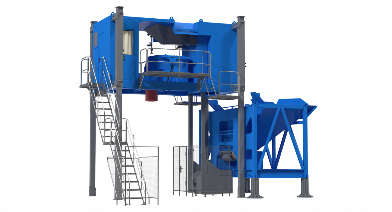 Mobile Mixing Plant Generic 3D