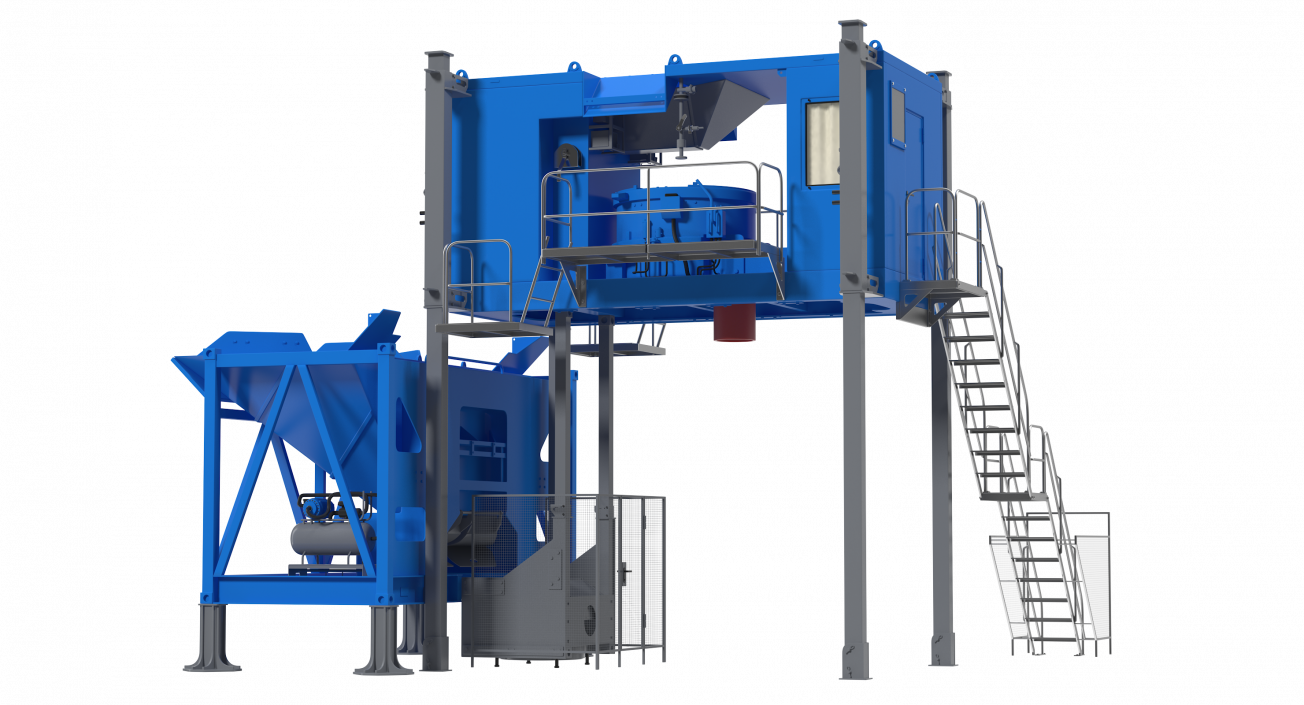 Mobile Mixing Plant Generic 3D