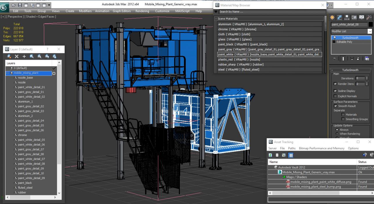 Mobile Mixing Plant Generic 3D