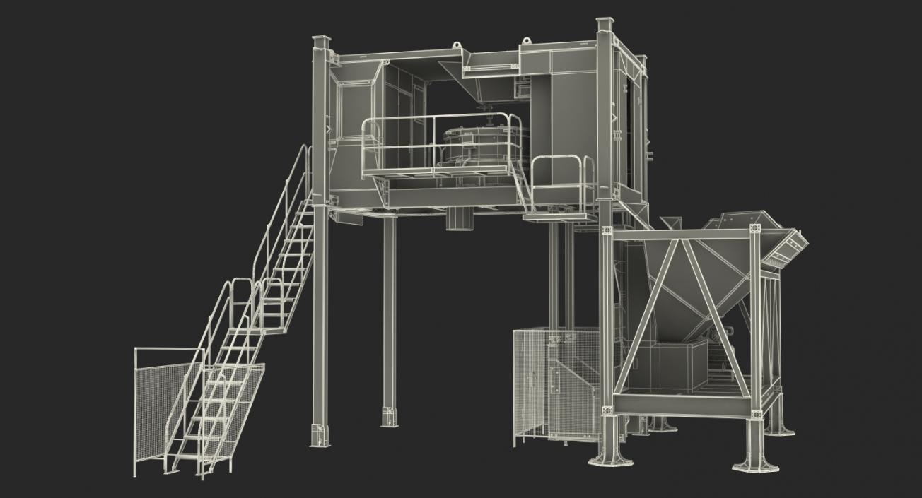 Mobile Mixing Plant Generic 3D