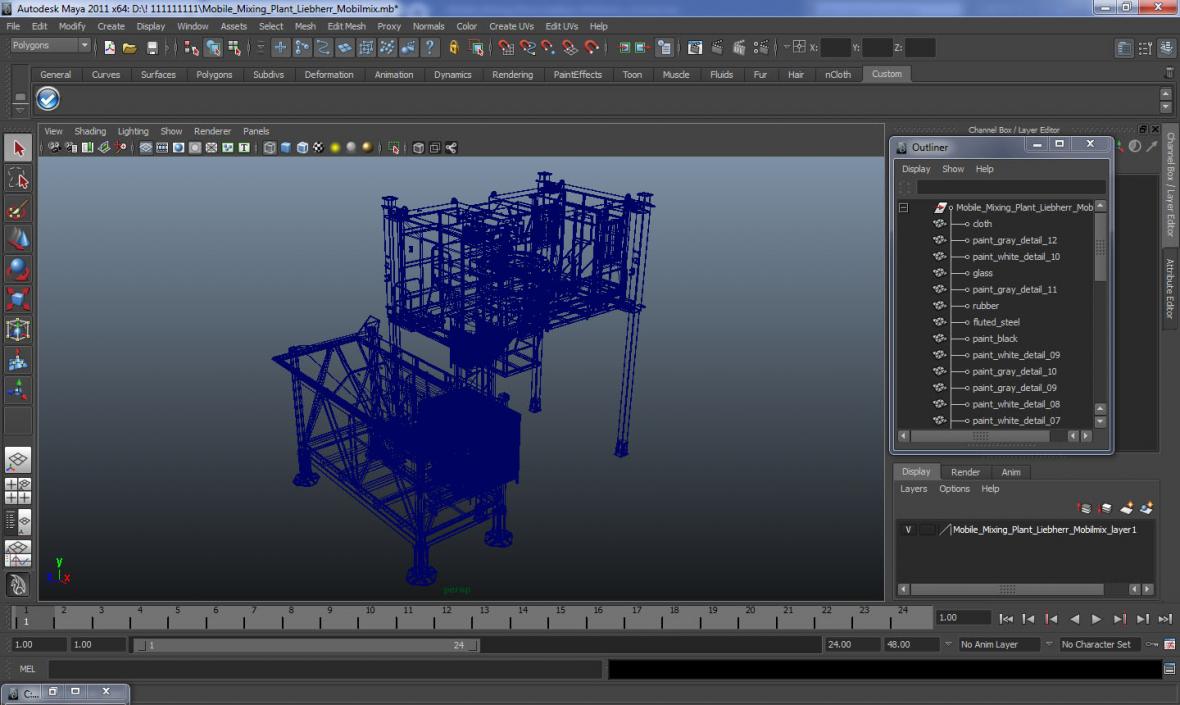 Mobile Mixing Plant Generic 3D