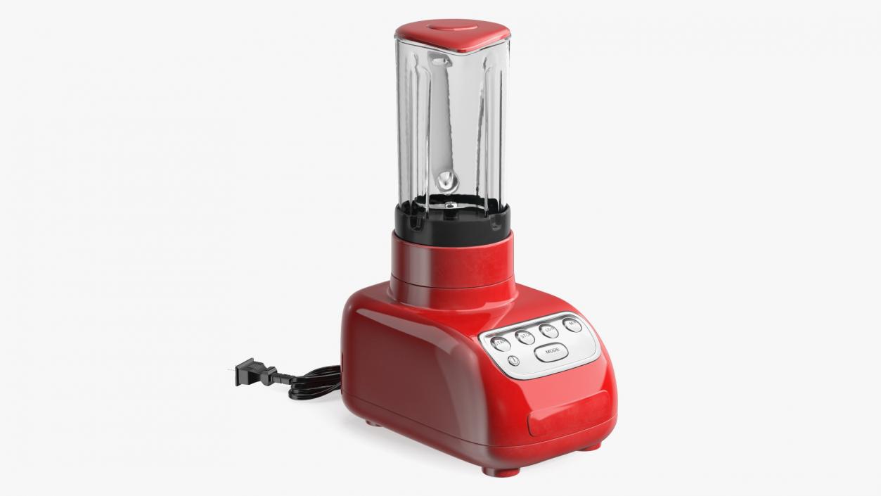 3D Red Blender with Glass Jar