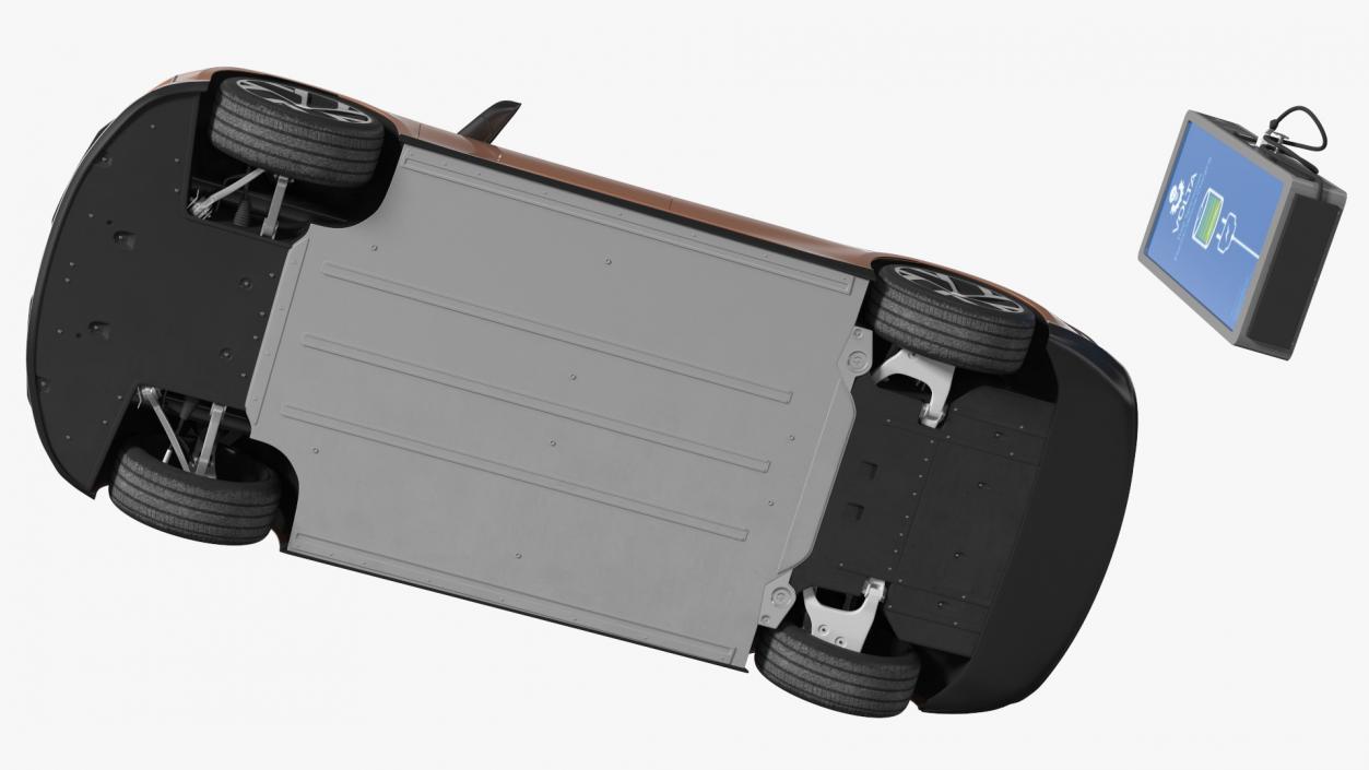 3D Electric Car Charging Station and Lucid Air 2021 model