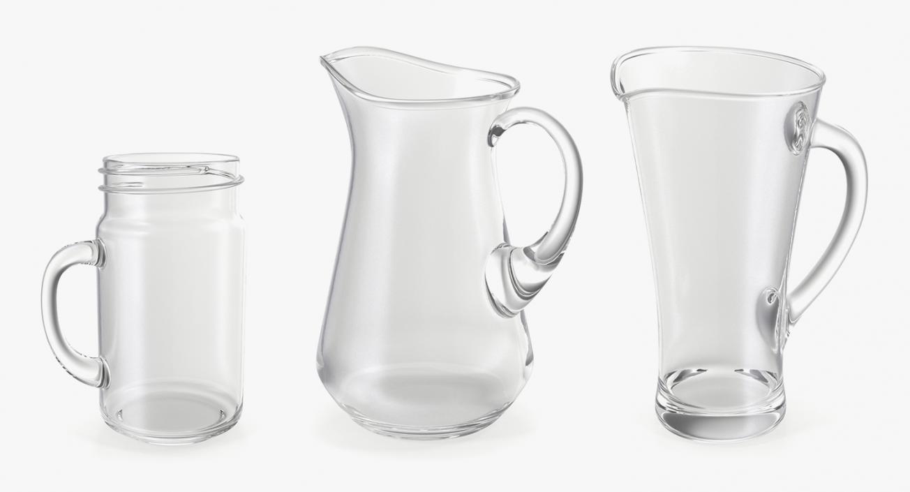 3D Glass Jugs Collection 3 model