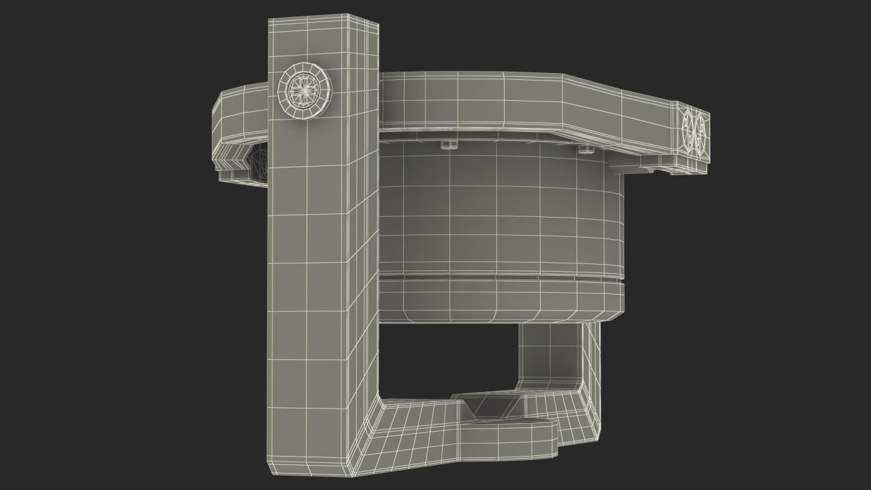 3D Red Marine Ship Compass model