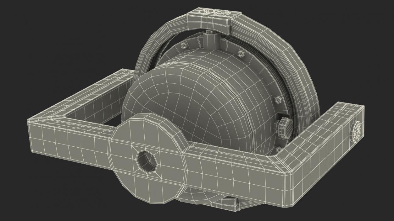 3D Red Marine Ship Compass model