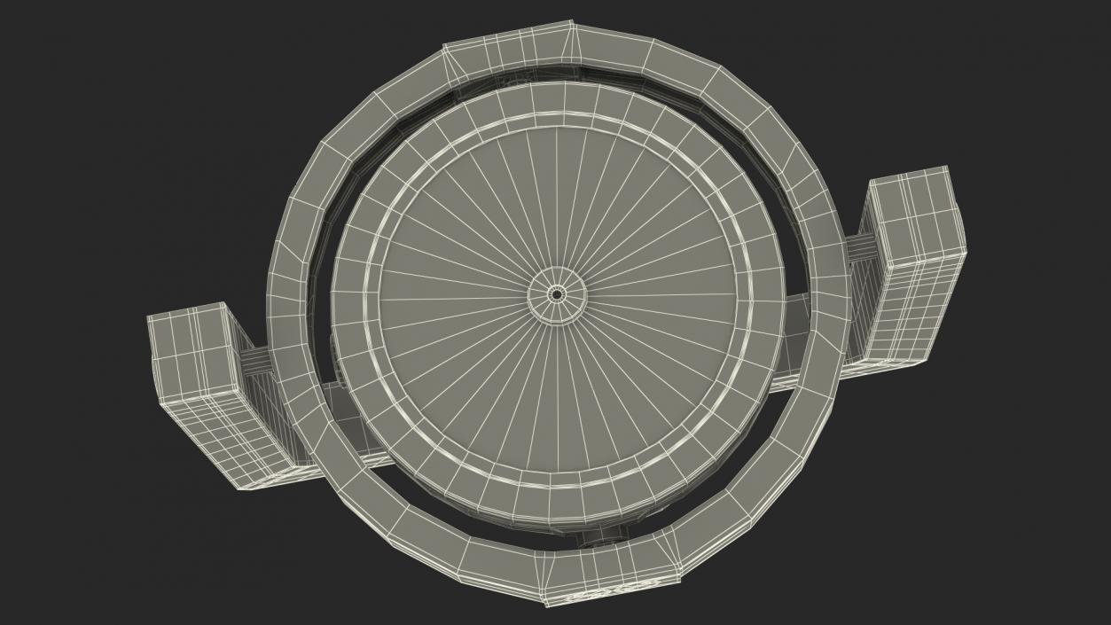 3D Red Marine Ship Compass model