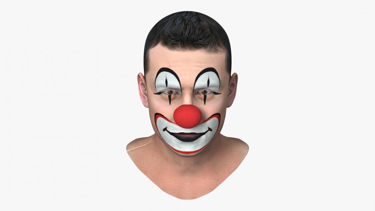 Circus Clown Head 3D