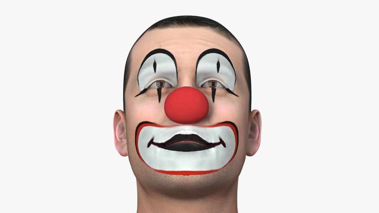 Circus Clown Head 3D