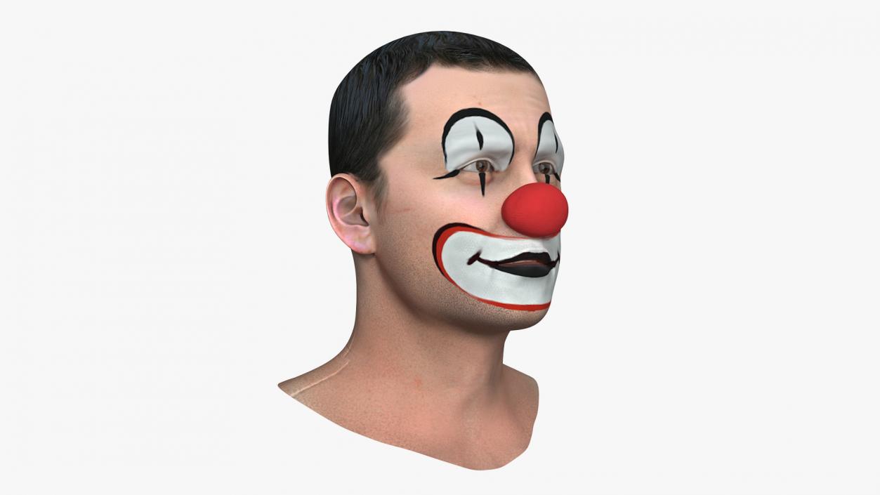 Circus Clown Head 3D