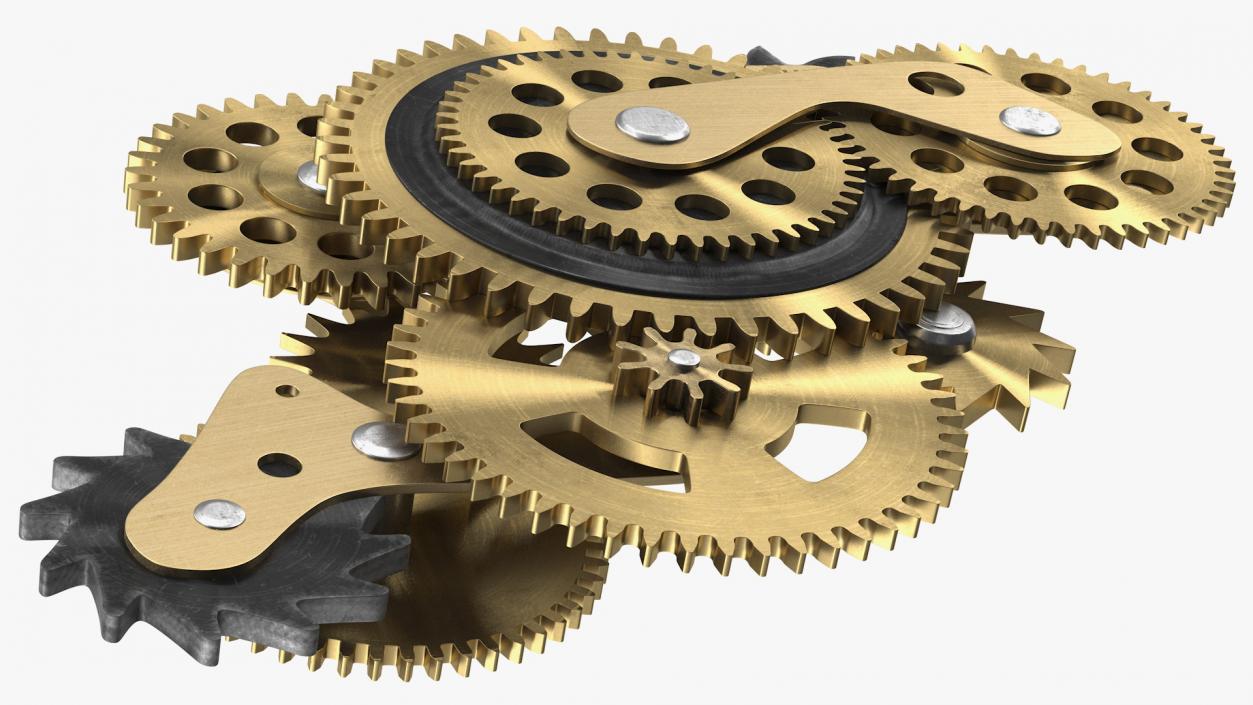 3D Cog Gears Bronze