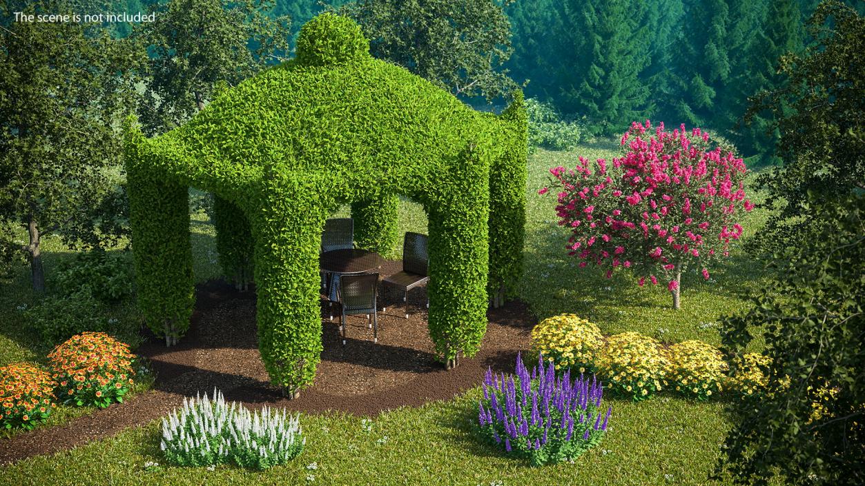 Garden Gazebo with Ivy 3D