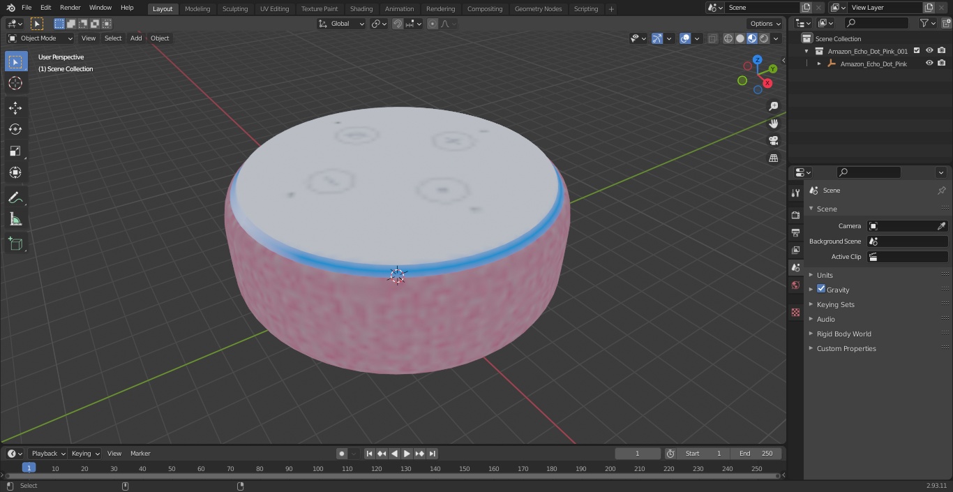 3D model Amazon Echo Dot Pink