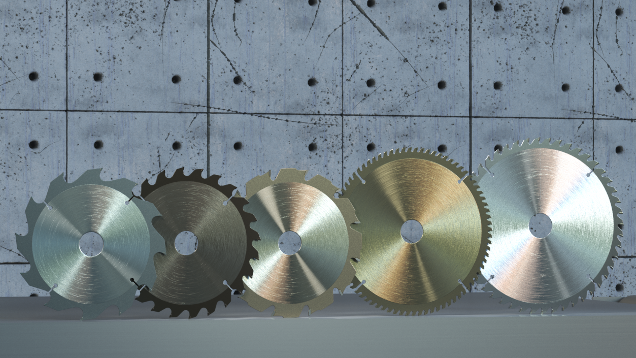 3D Set of Circular Saw Blades