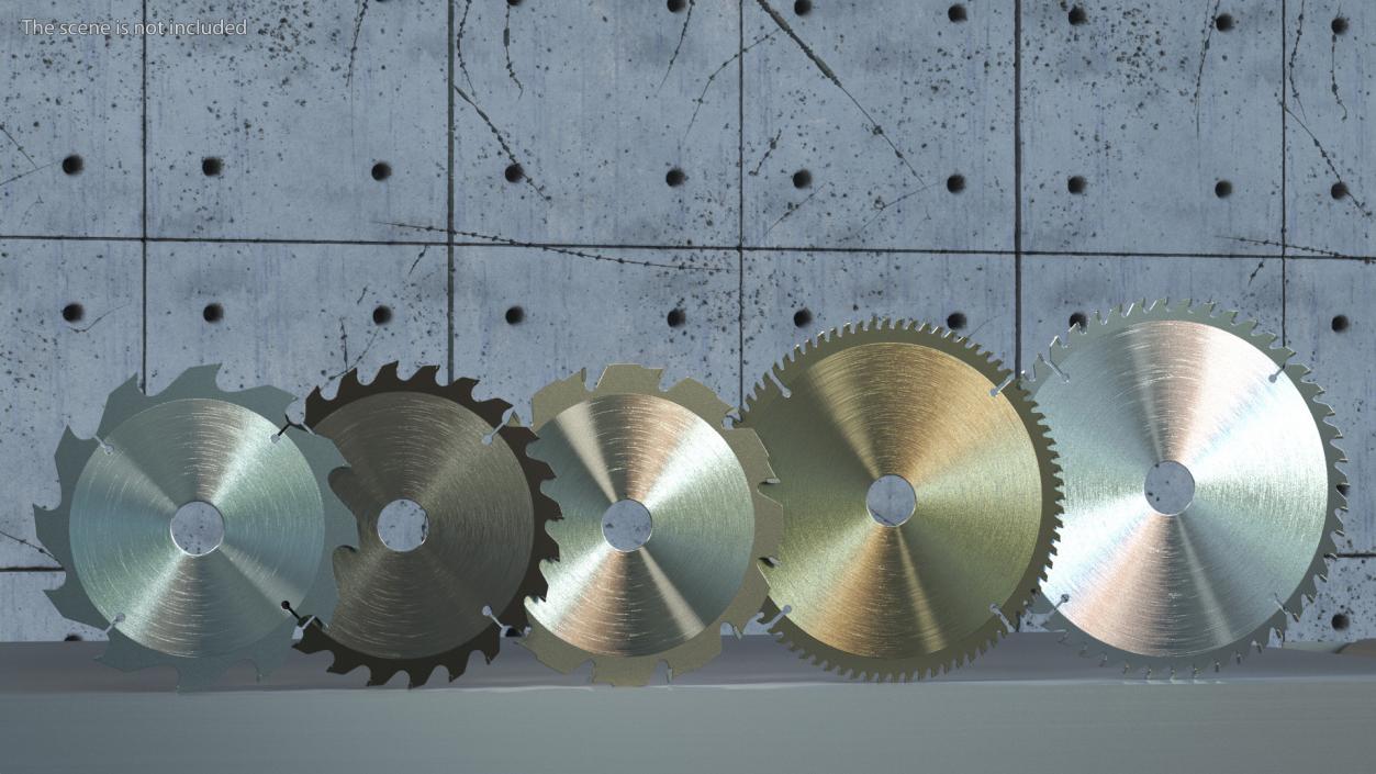 3D Set of Circular Saw Blades