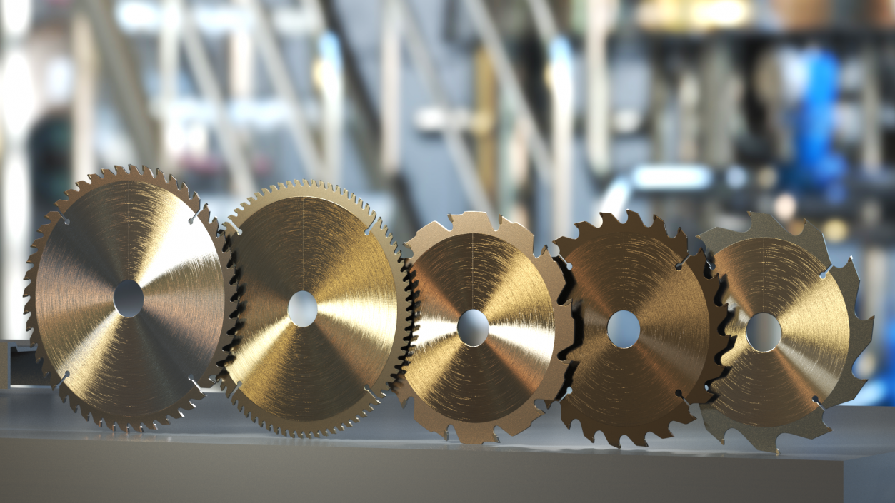 3D Set of Circular Saw Blades