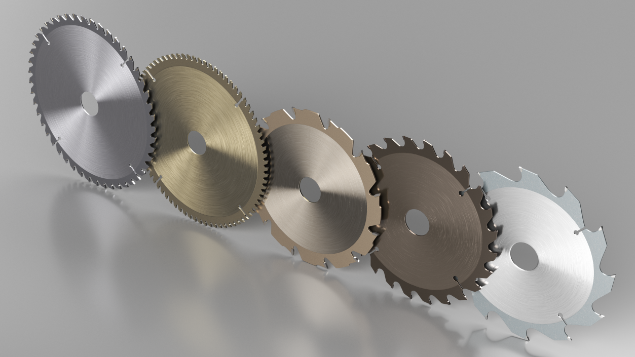 3D Set of Circular Saw Blades