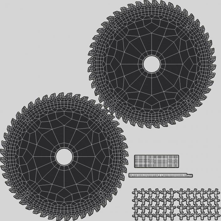 3D Set of Circular Saw Blades