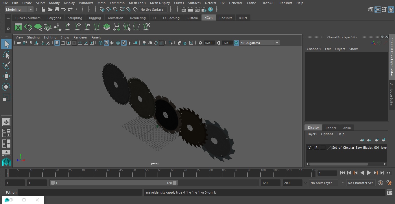 3D Set of Circular Saw Blades