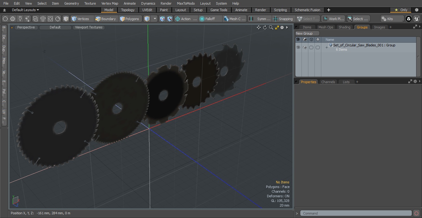 3D Set of Circular Saw Blades