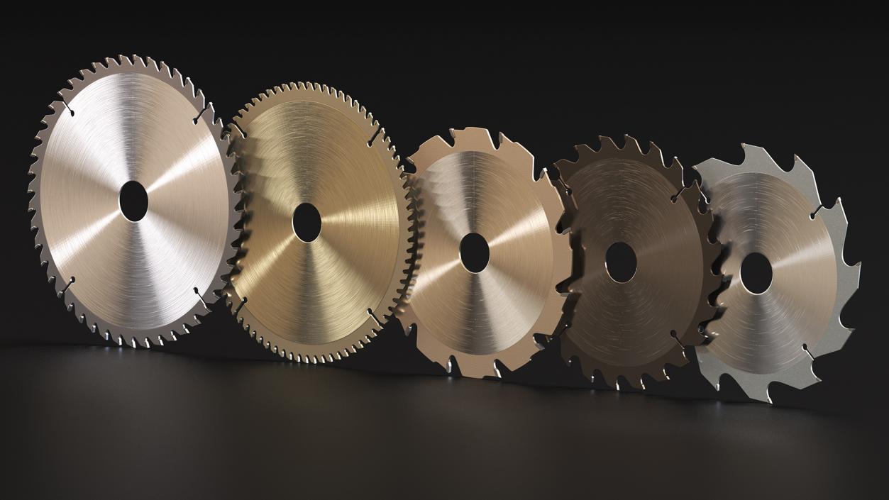 3D Set of Circular Saw Blades