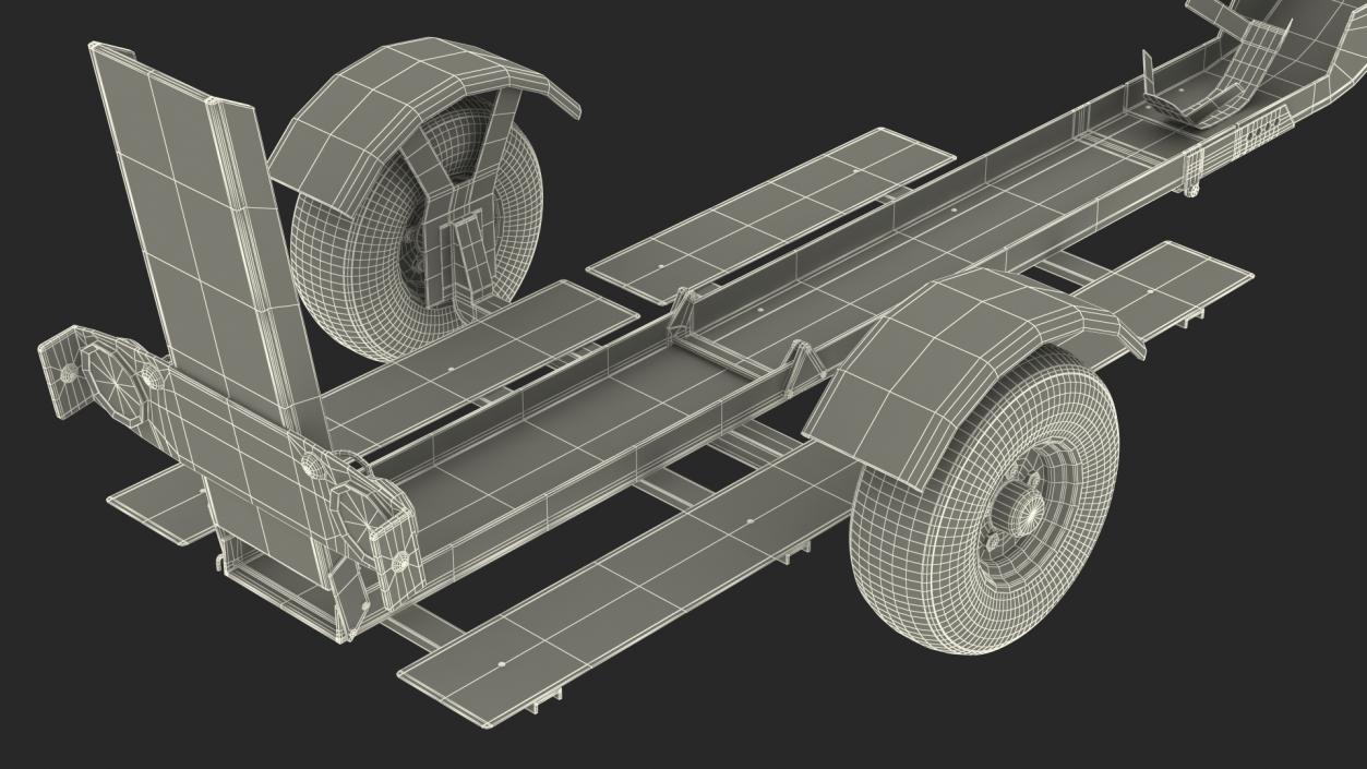 Stinger Folding Motorcycle Trailer 3D model