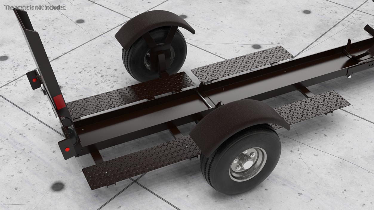 Stinger Folding Motorcycle Trailer 3D model