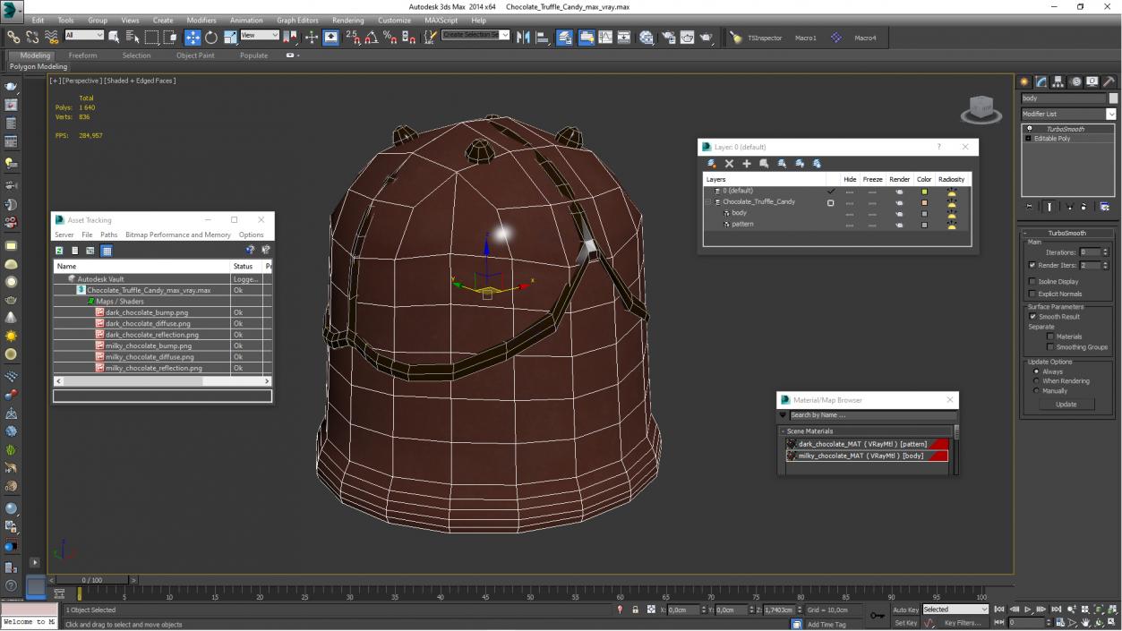 3D Chocolate Truffle Candy model