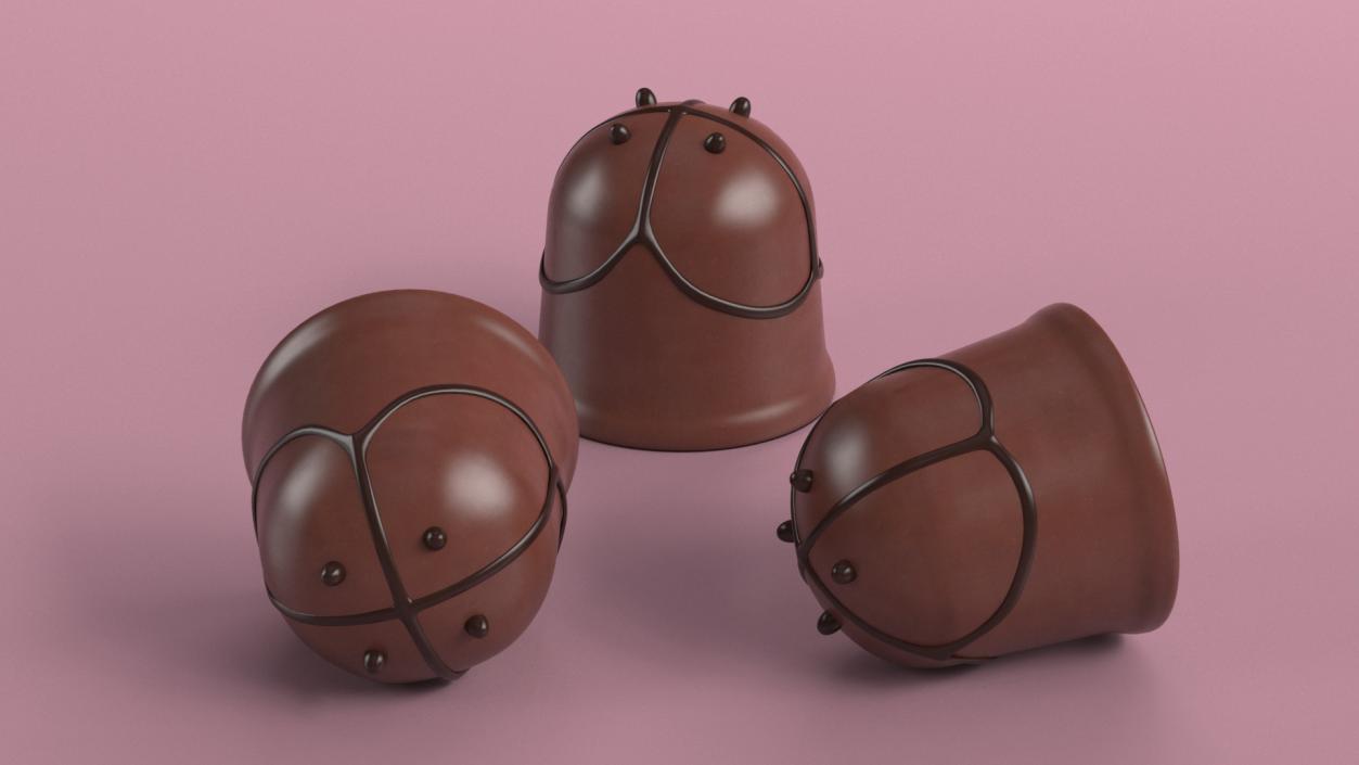 3D Chocolate Truffle Candy model